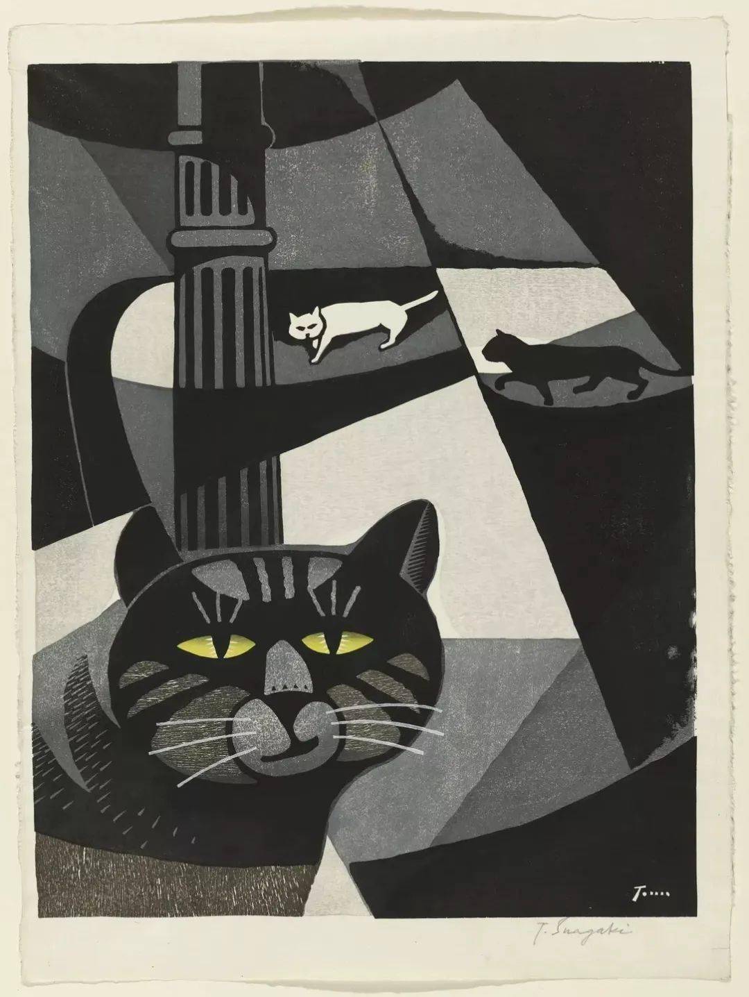 版画：我是一只猫，一只傲娇的猫