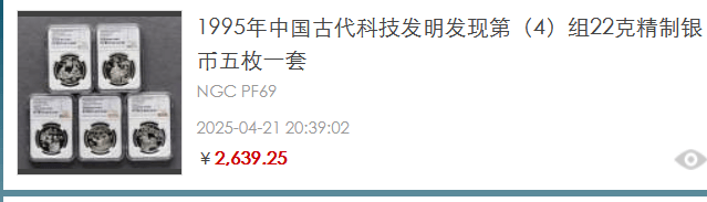 中国古代科技发明发现金银币最新行情价值分析