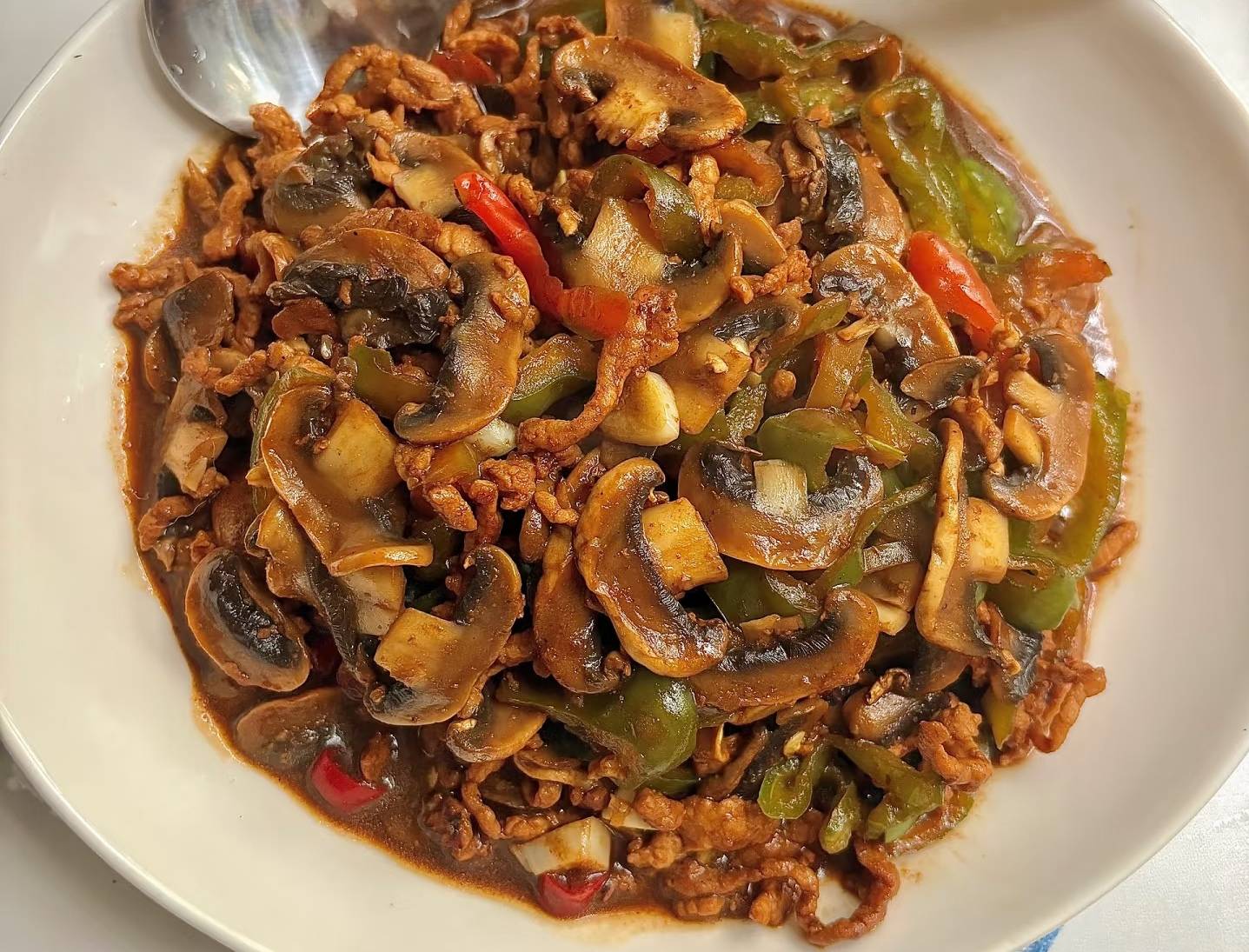 厨房小白也能零失败的口蘑炒肉